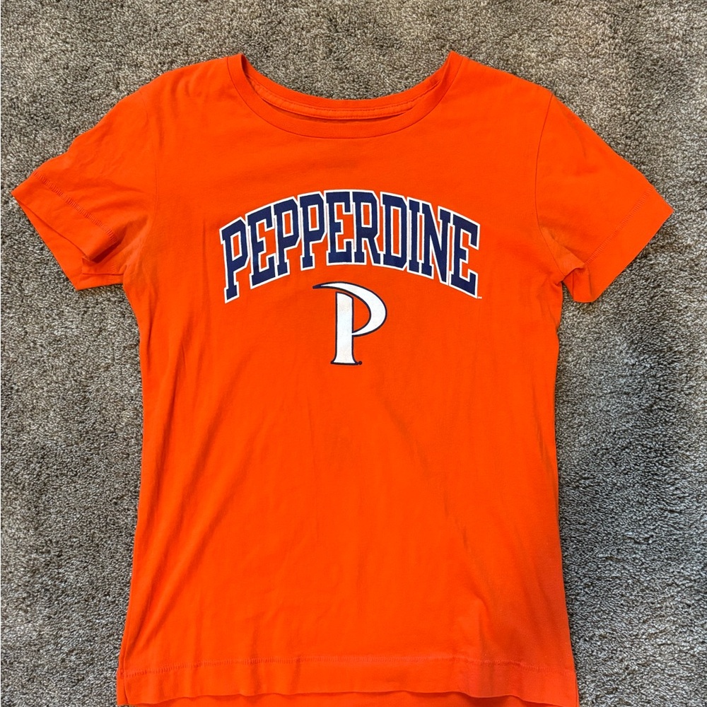 Pepperdine Champion Orange Short Sleeve Tee